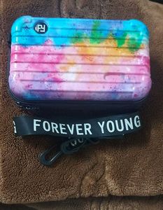 Combo of 2 Colorful Mini Luggage Clutches Bags
