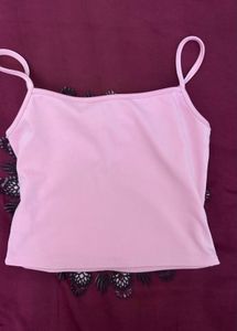 Cute Pink Spaghetti Strap Top