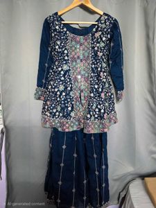 Exquisite Navy Blue Embroidered Lehenga Choli