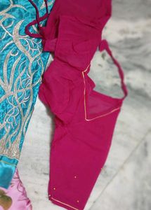Stunning Teal &amp; Magenta Rajputi Dress