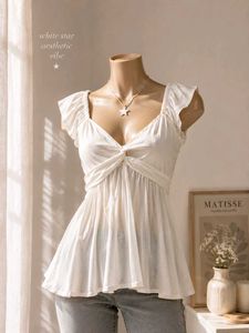 White Aesthetic Star Top