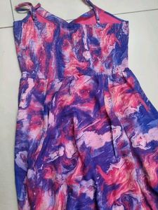 Vibrant Abstract Print Maxi Dress