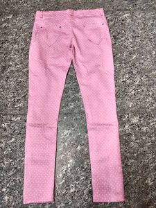 Pink Polka Dot Skinny Fit Pants