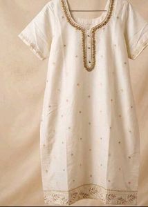 Elegant Cream Kurta Set with Dupatta