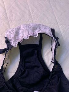Lace Trim Briefs with Bows