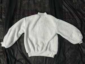 Cozy White Teddy Sweatshirt