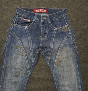 Lang Chen Y2K Archive Cyber Panel Stitching Jeans