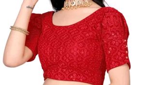 Red Lace Blouse