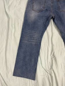 Distressed Blue Denim Jeans unisex