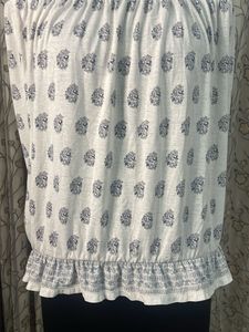 Off Shoulder Boho Print Top