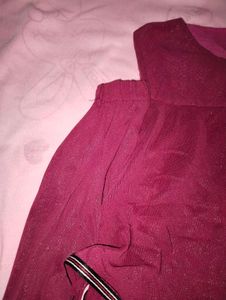 Sparkling Magenta Peplum Top