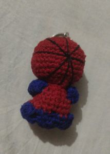 Crocheted Spiderman Keychain
