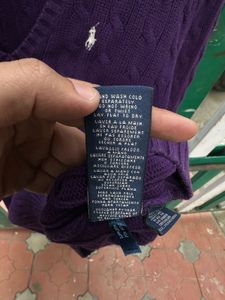 Ralph Lauren Purple Cable Knit Sweater
