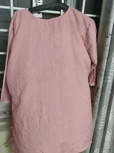 Embroidered Pink Kurti
