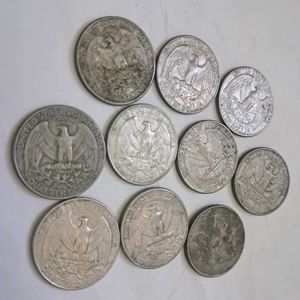 Set of 1980s-90s U.S. quarters