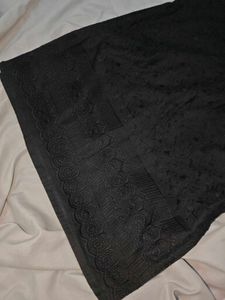 Elegant Black Kurta with Detailed Embroidery
