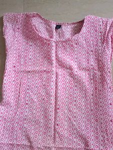 Pink Printed Kurta