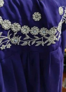 Elegant Purple Anarkali Kurta with Dupatta