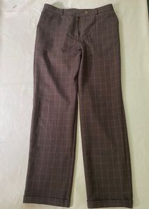 Brown Plaid Trousers