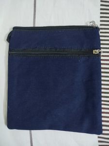 Denim Sling Crossbody Bag With Adjustable Strap