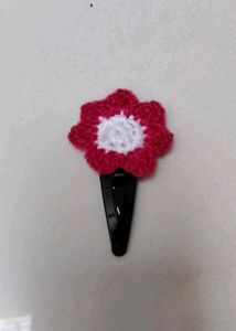 Handmade Crochet Flower Hair Clips Set of 4