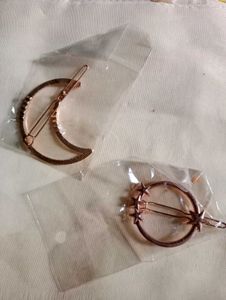 Moon &amp; Star Hair Clips