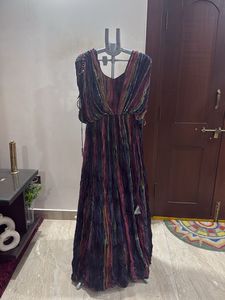 Boho Striped Maxi Gown