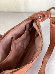 Vintage Y2K ISSAC Tan Leather Hobo Bag