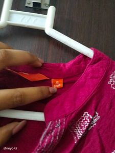 Embroidered Purple Kurta