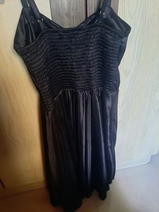 Satin Black Party Wear Dress
