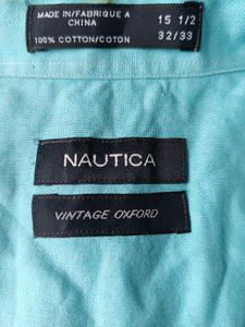Nautica Men's Blue Button-Down Shirt