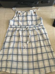 Cute Plaid Pinafore Dress