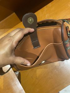 Brown Leather Crossbody Bag