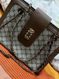 Patterned Chain Shoulder Bag
