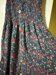 Boho Floral Smocked Maxi Dress