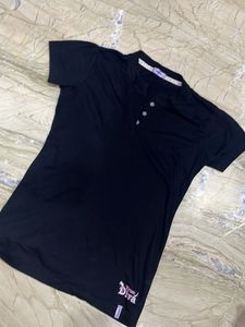 Black Henley T-Shirt