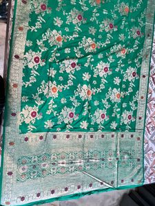 Premium Green Banarasi Silk Saree