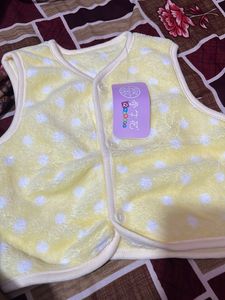 Cute Yellow Polka Dot Baby Vest