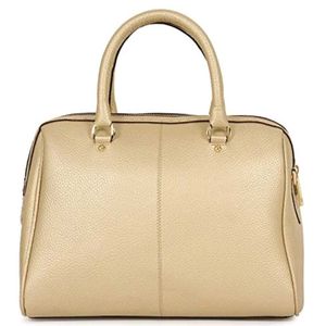 Damilano Gold Textured Satchel Handbag