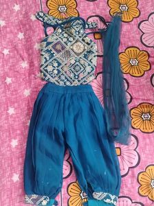 Girls Ethnic Kurta Set with Dupatta &amp; Bag