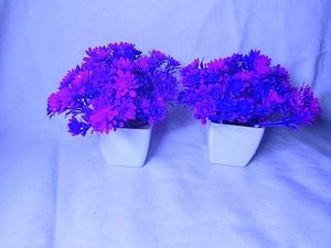 Set of 2 Purple Artificial Plants