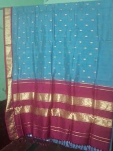 vintage  grey soft   mysore Silk saree