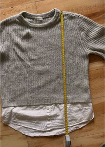 H&amp;M Gray Layered Look Sweater