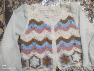 Handmade Crochet Vest with Fringe
