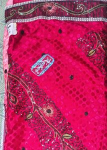 Designer Pink Saree with Sequins