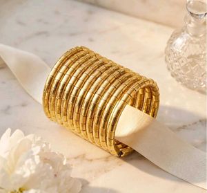 Anti Tarnish Elegant Gold Tone Bangle Set