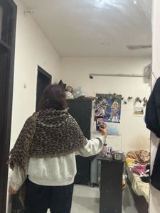 Leopard Print Fringed Scarf