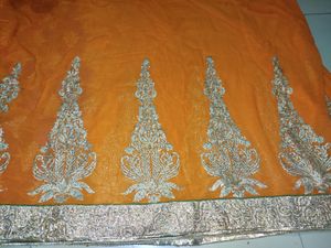New Heavy saree with stone embroidery and pearl work