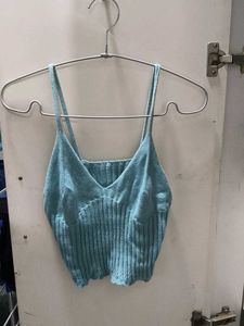 Light Blue Knit Camisole Top