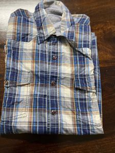 Blue Check Shirt Half Hands
